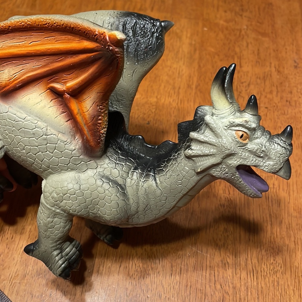 Flying dragon toy, 12 inches long , 7 inches tall with 4 horns